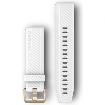 Ремешок GARMIN QUICK RELEASE BANDS (20 MM) WHITE WITH LIGHT GOLD HARDWARE Ремешок GARMIN QUICK RELEASE BANDS (20 MM) WHITE WITH LIGHT GOLD HARDWARE