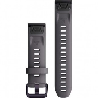 Ремешок сменный для GARMIN FENIX 6S SOLAR 20MM QUICKFIT SHALE GRAY SILICONE BAND